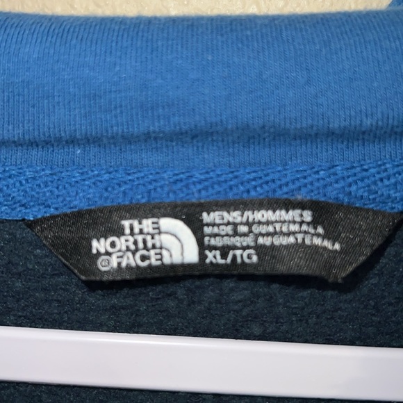 Mens THE NORTH FACE blue pullover pocket hoodie sweatshirt Top size XL - Picture 4 of 6